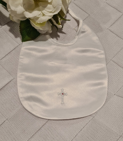 Satin cross bib - Swarovski crystal