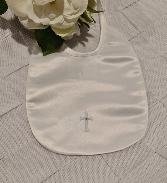 Satin cross bib - Swarovski crystal