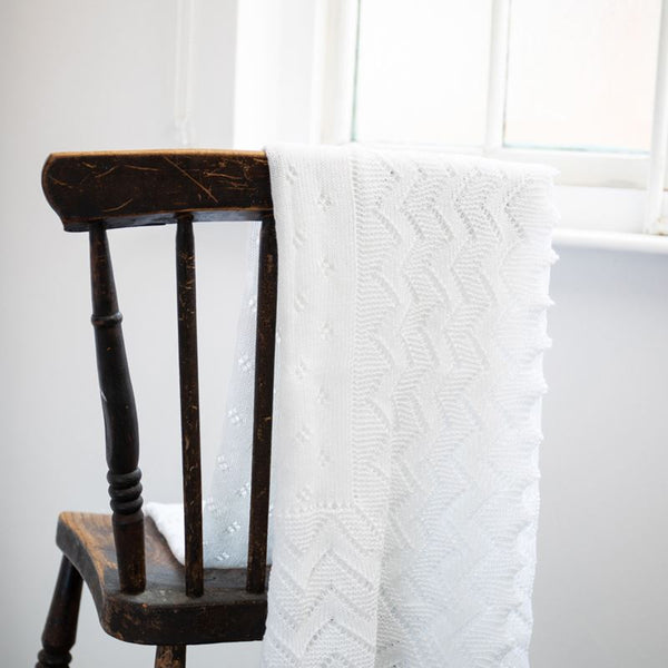 Lacy Acrylic Receiving Shawl