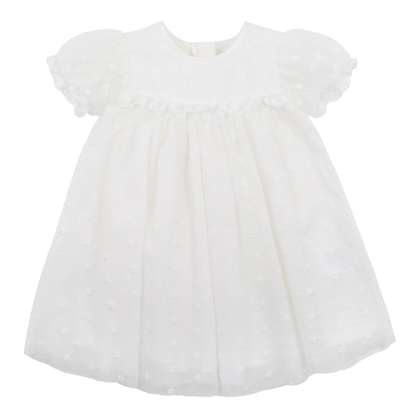 PUFF SLEEVE LACE DRESS