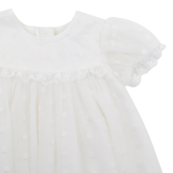 PUFF SLEEVE LACE DRESS
